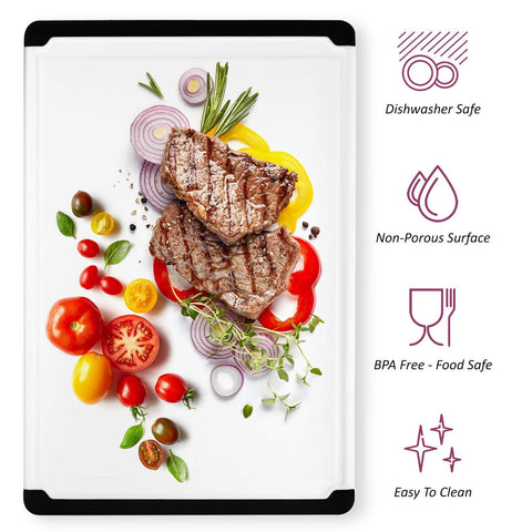 Belwares cutting board with non-slip feet stays steady during heavy chopping