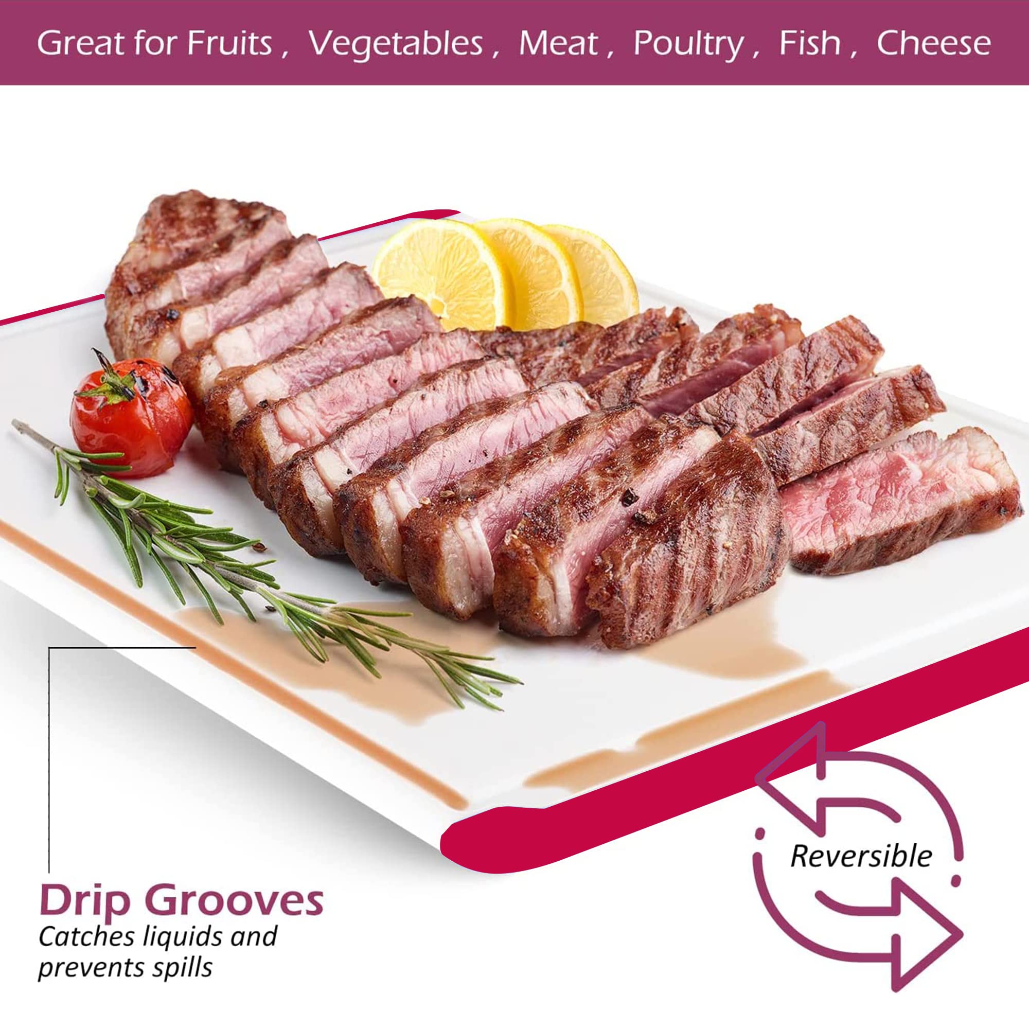 Belwares cutting board red, thick edge showing stability for chopping.