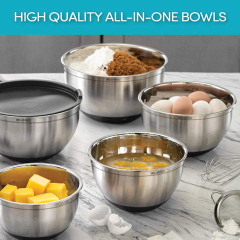 Belwares lids include three grater attachments for extra prep versatility.