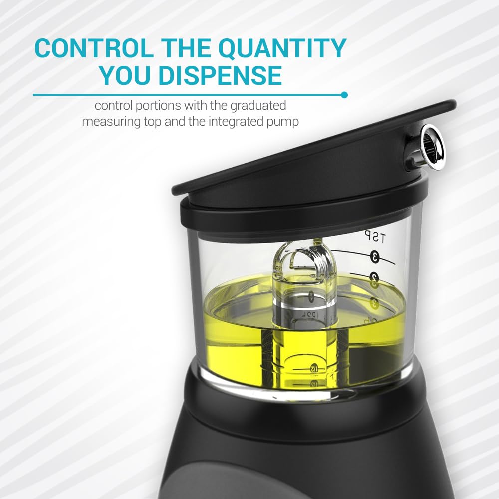 Belwares olive oil dispenser pump 18oz for larger batches and easy refills.