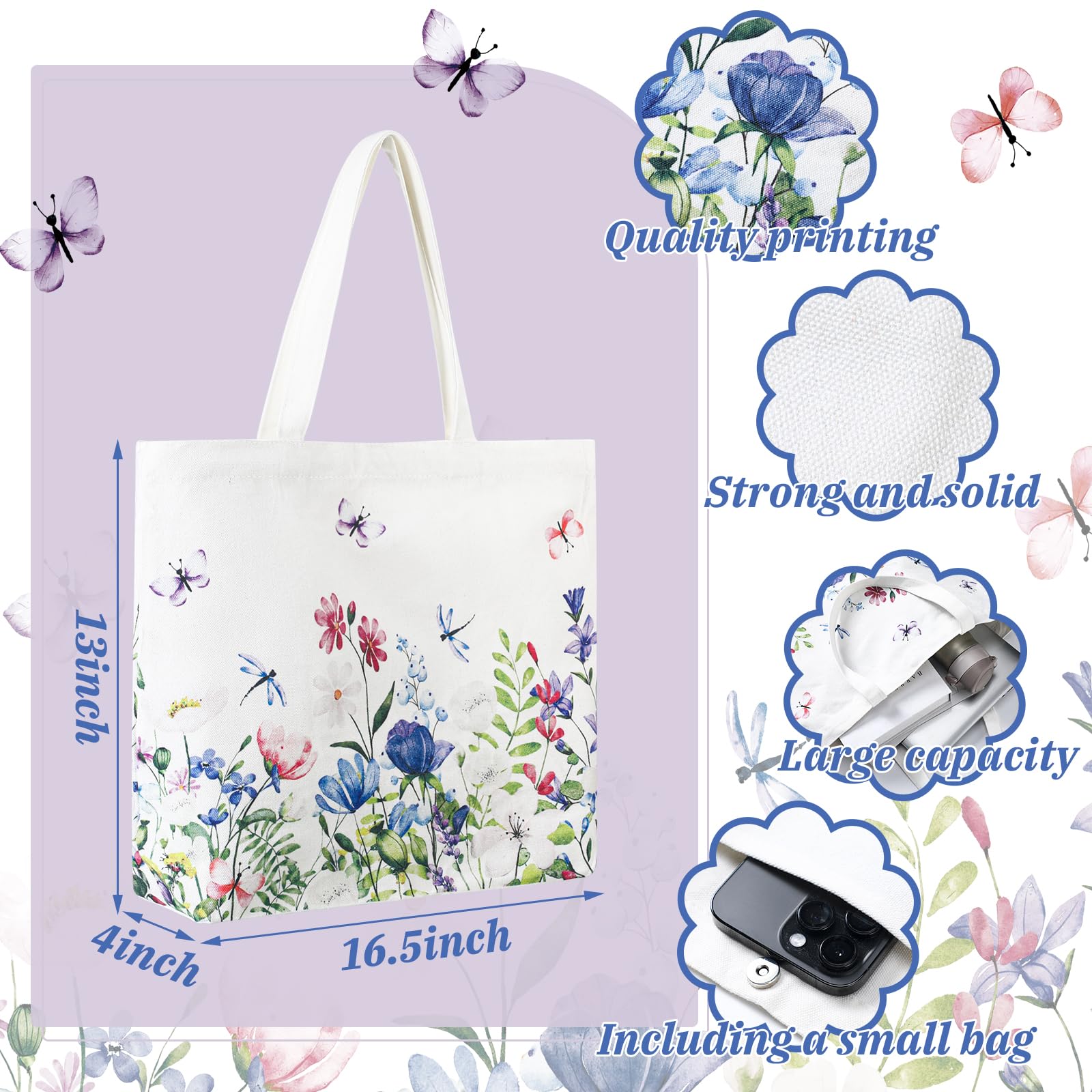 Bencailor durable canvas tote with double stitching.
