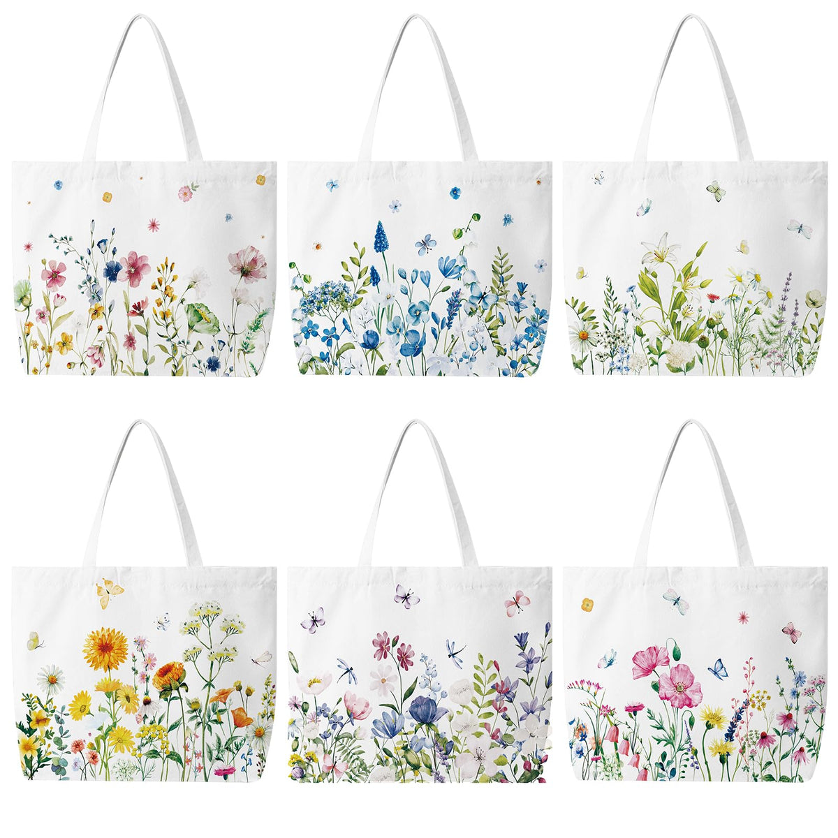 Bencailor floral canvas tote set for versatile everyday use.