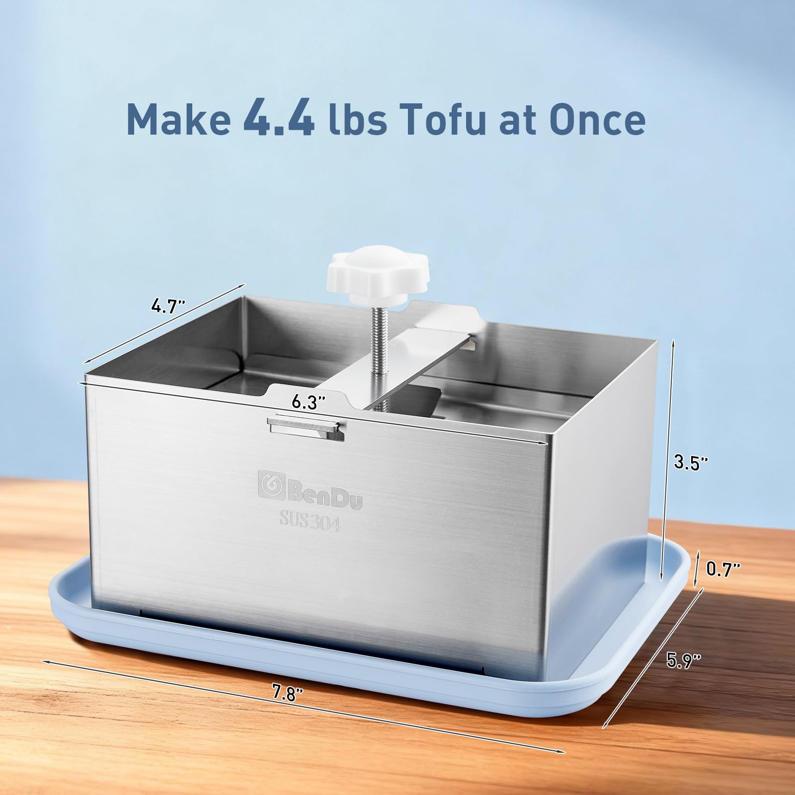 Bendu tofu press wide-mouth design for easy cleaning and access