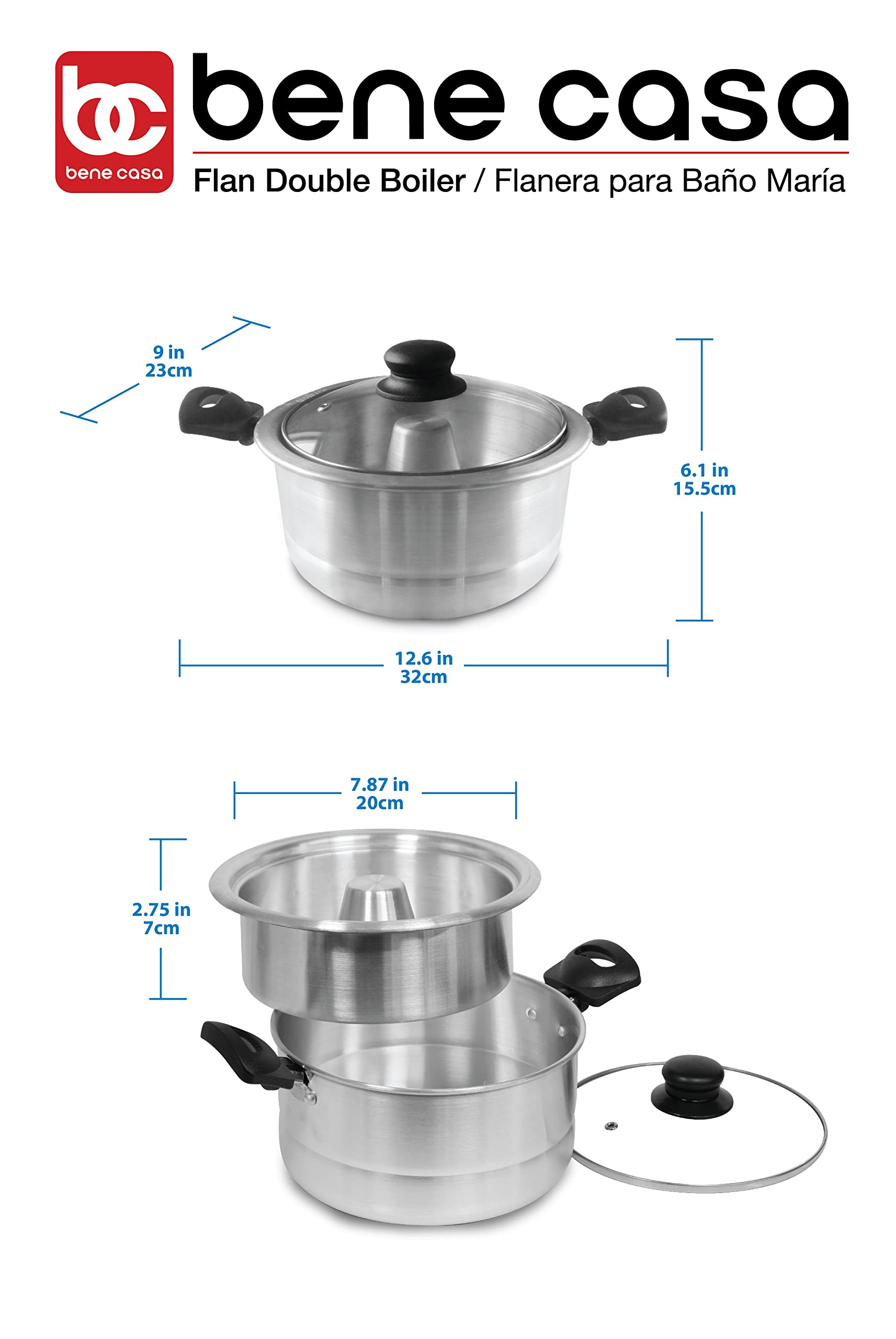 Bene Casa flan mold inner pan, 8-inch, supports consistent baking results.