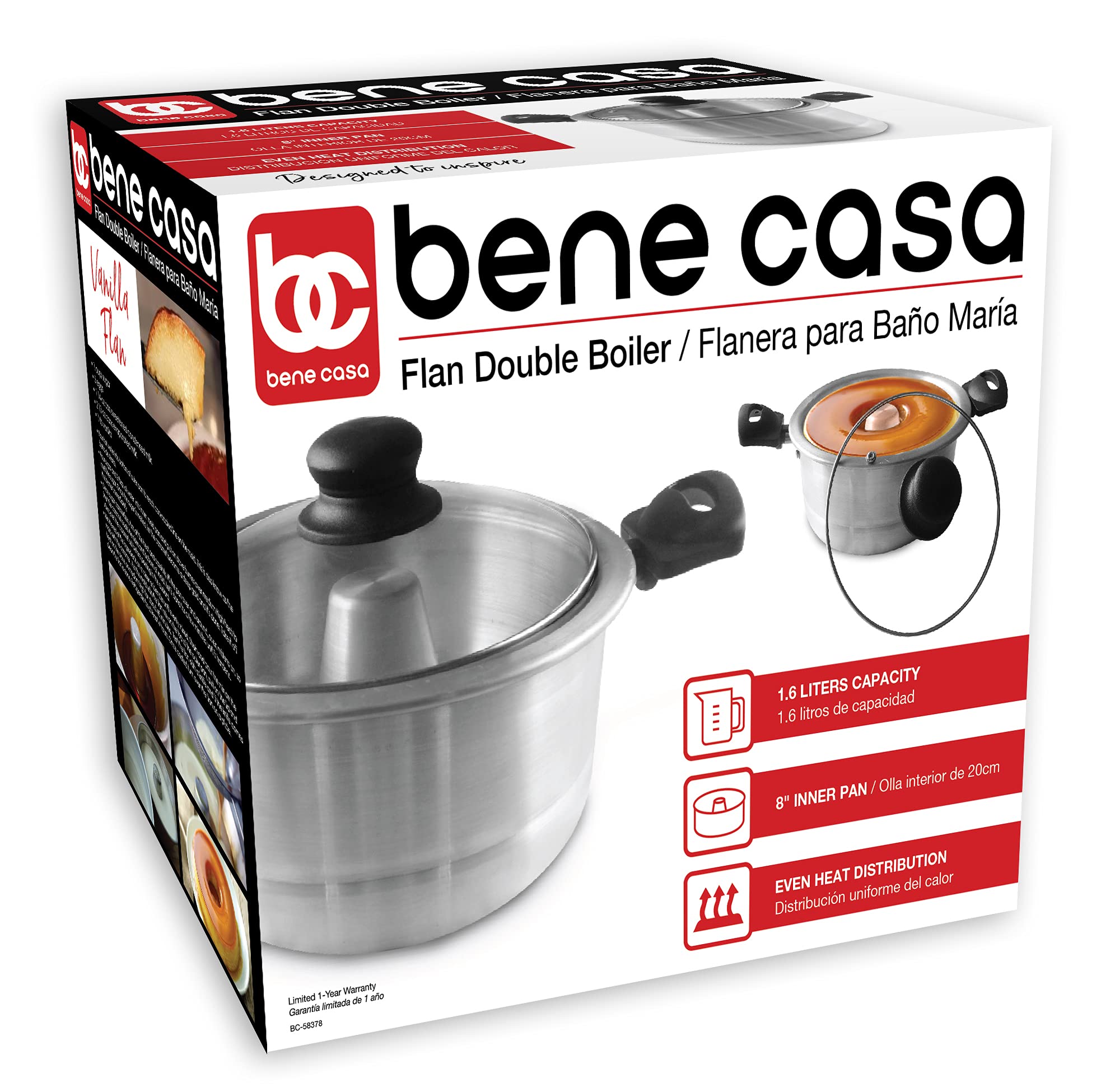 Bene Casa glass lid lets you monitor progress without losing heat.