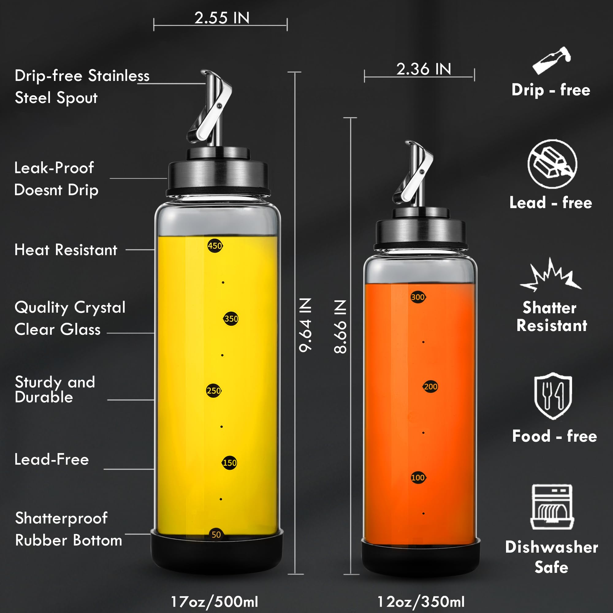 BENEBYR kitchen-ready olive oil dispenser sits stylishly on the counter