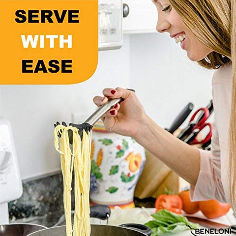 Beneloni frosting spatula with silicone blade for smooth icing.