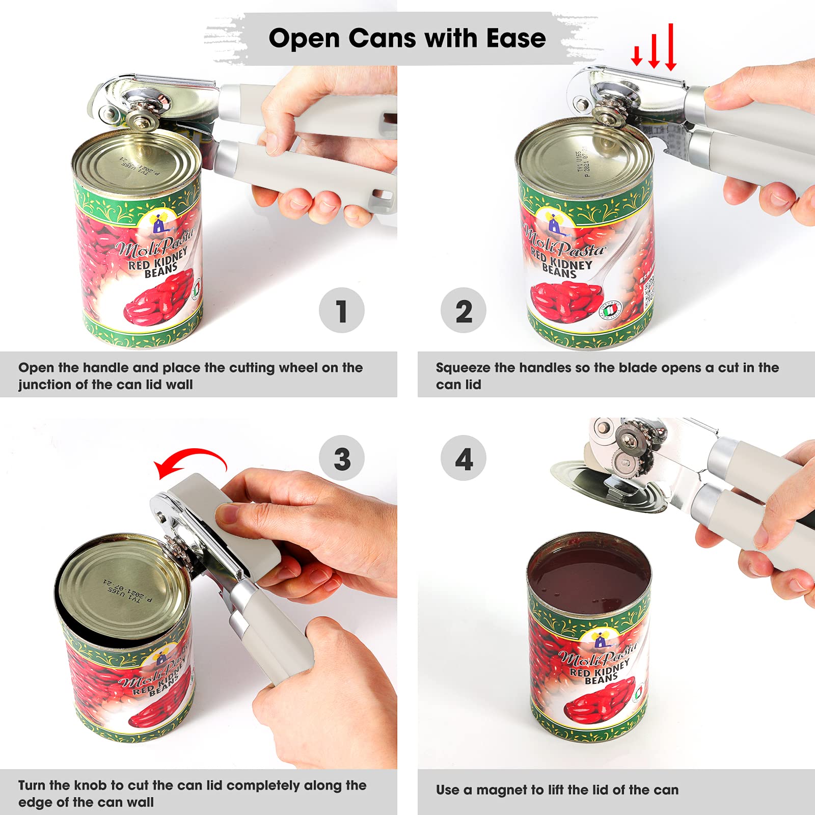 Beneno 360-degree rotating knob reduces effort and increases control.