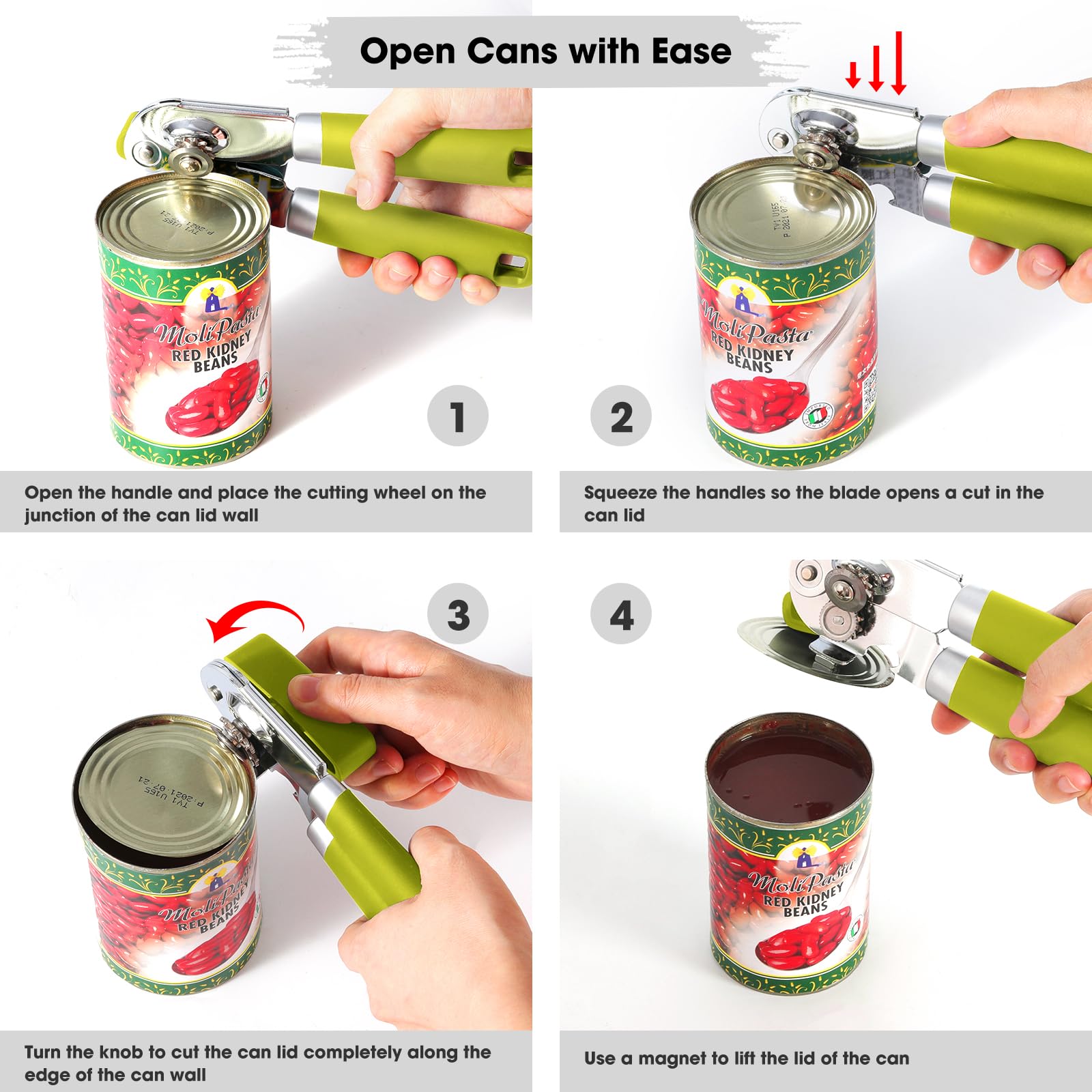 Beneno all-in-one opener includes bottle cap pry for versatile use.