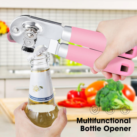 Built-in bottle opener for quick drinks after cooking.