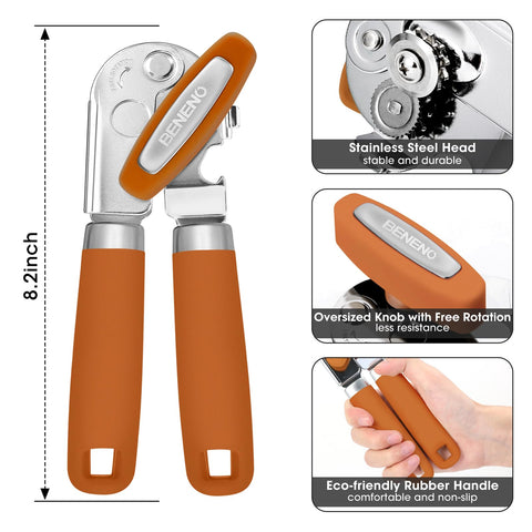 Beneno can opener soft grip handle for comfortable operation