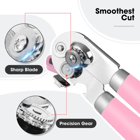 Beneno carbon steel blade delivers smooth, precise lid cuts.