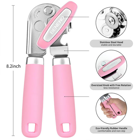 Beneno can opener with soft grip handle for comfortable single-handed use.