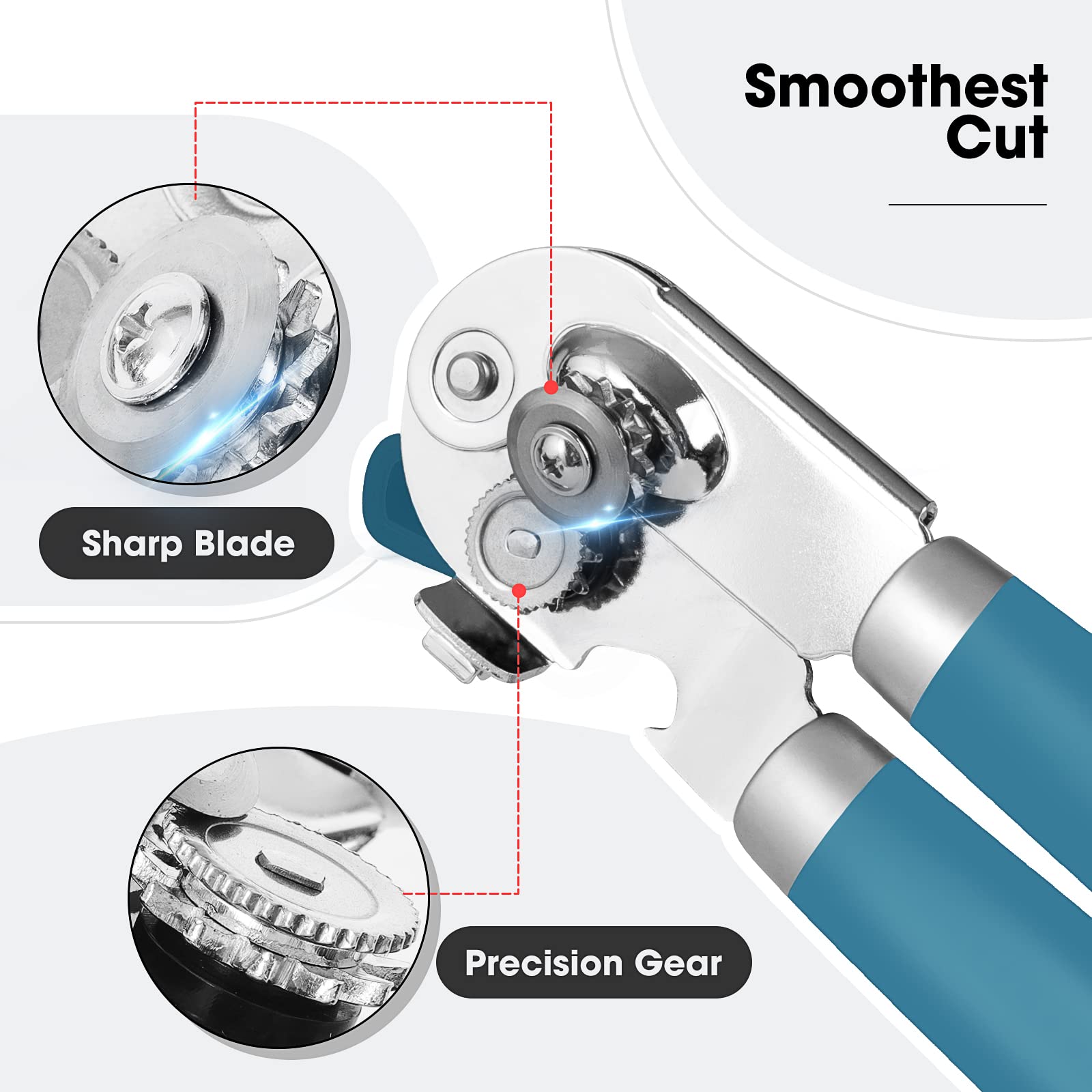 Beneno high carbon steel blade for clean, precise can opening.