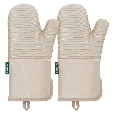 Beneno oven mitts provide safe grip for baking, roasting, and grilling.