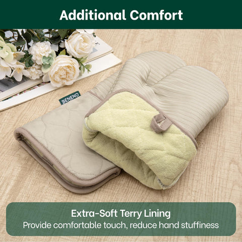 Beneno quilted cotton terry lining keeps hands cool and comfortable.