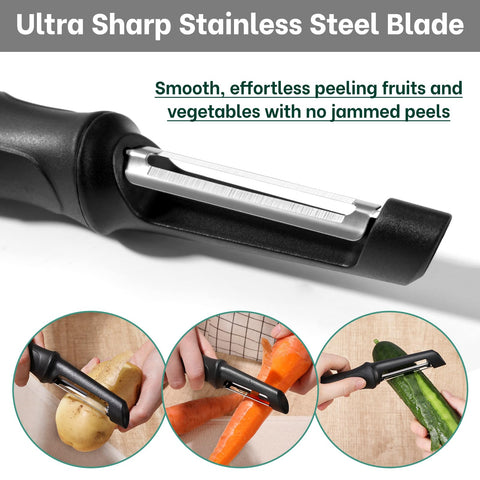Beneno Swivel Peeler eye remover tip targets potato eyes quickly