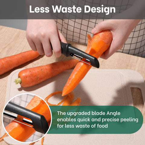 Beneno Swivel Peeler one-piece body design prevents wobble and breakage