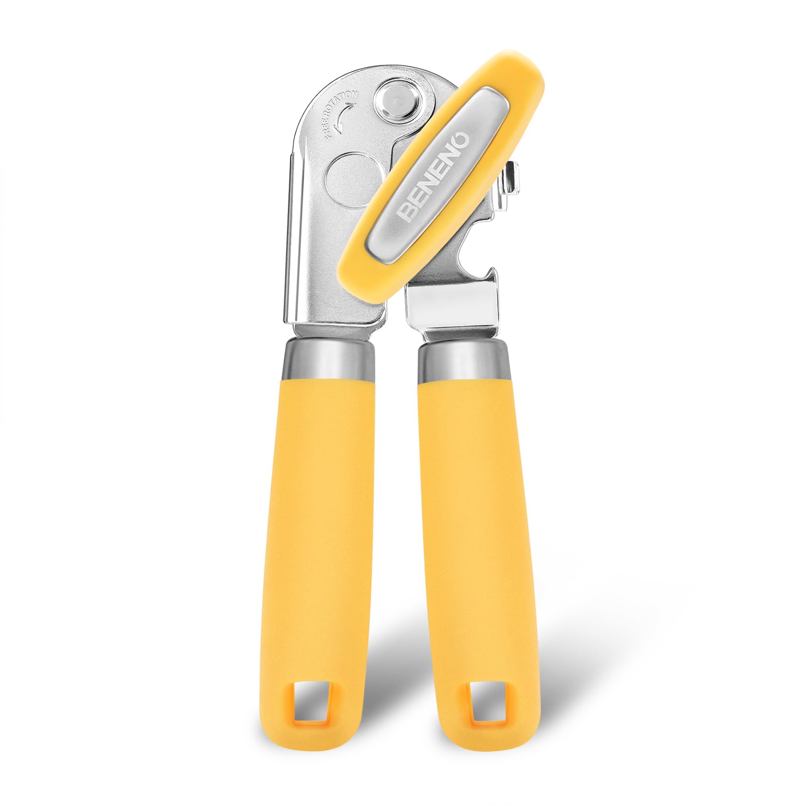 Beneno yellow ergonomic kitchen tool for high visibility in the kitchen.