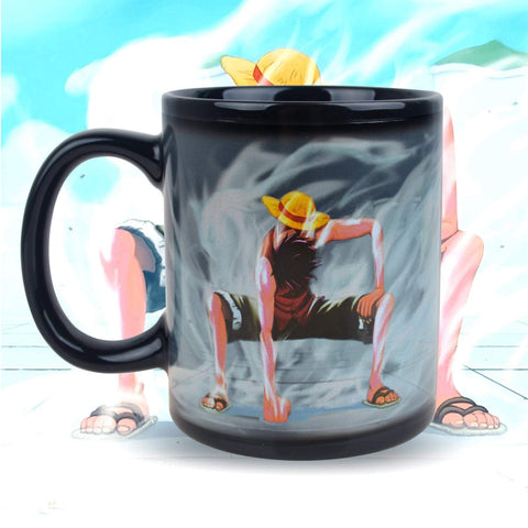 BeneU Luffy mug hand-wash care protects artwork and color change.