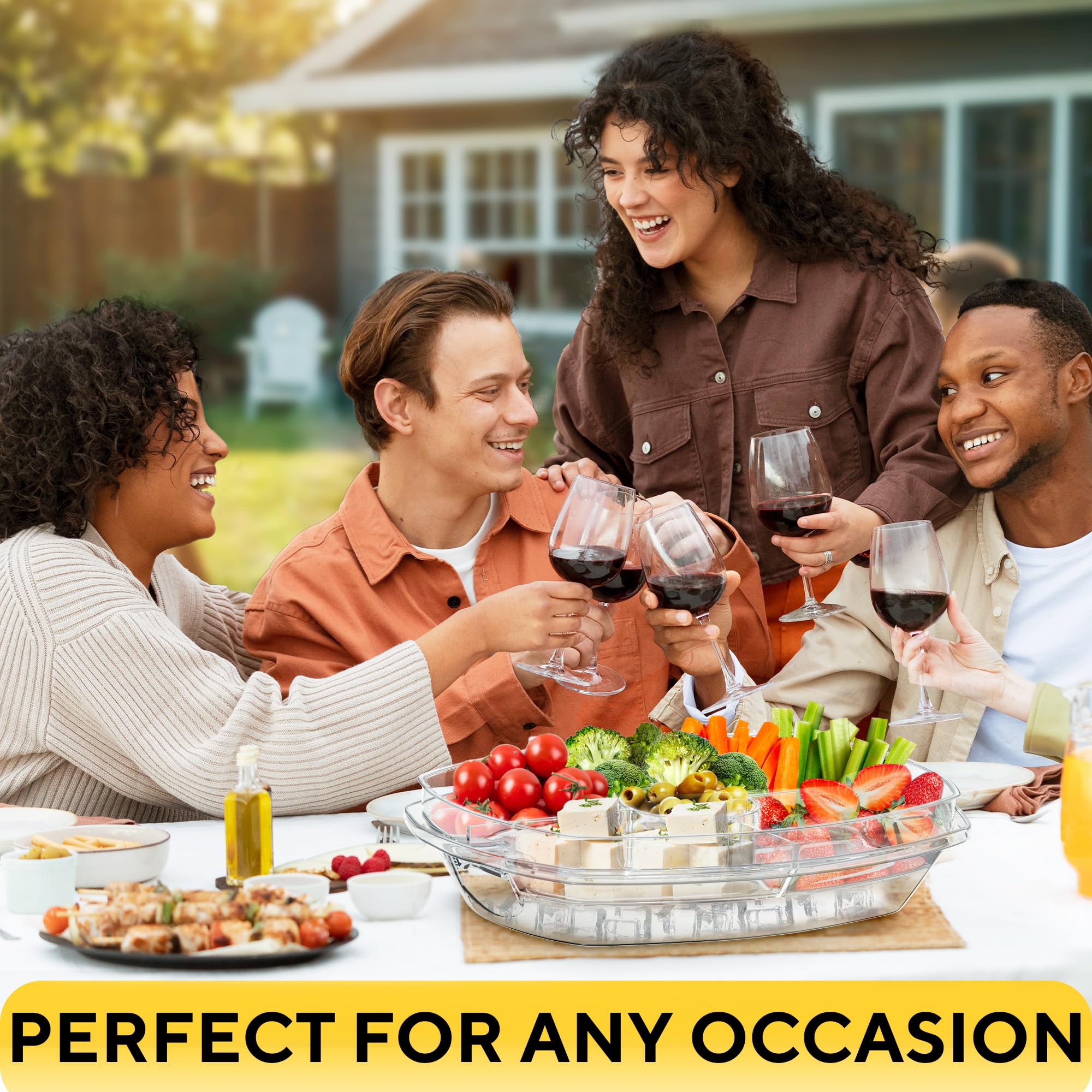 Benicci dip holder enables convenient dressings and dips for quick self-service.