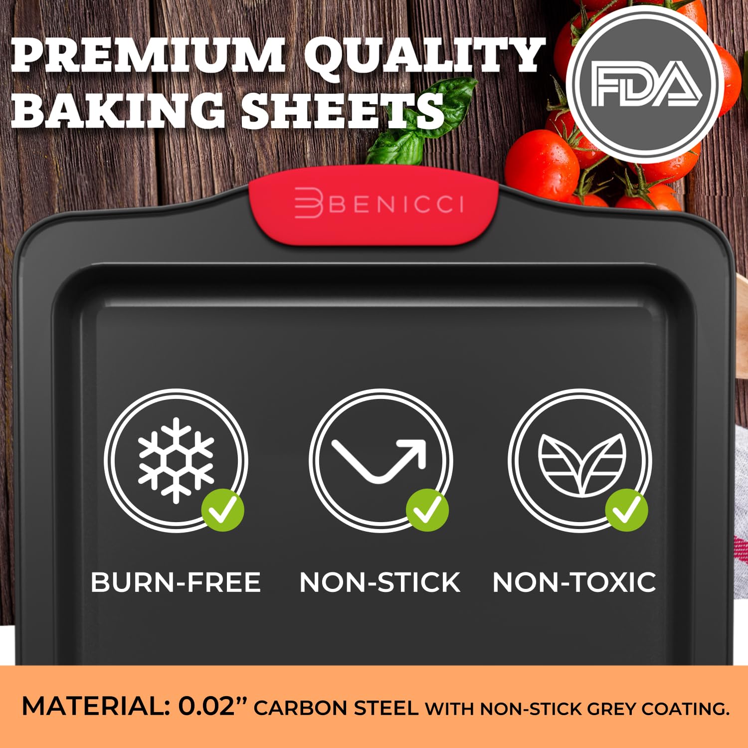 Benicci non-stick coating enables clean release for cookies