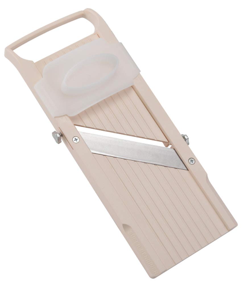 Benriner almond slicer front view highlighting compact, lightweight design