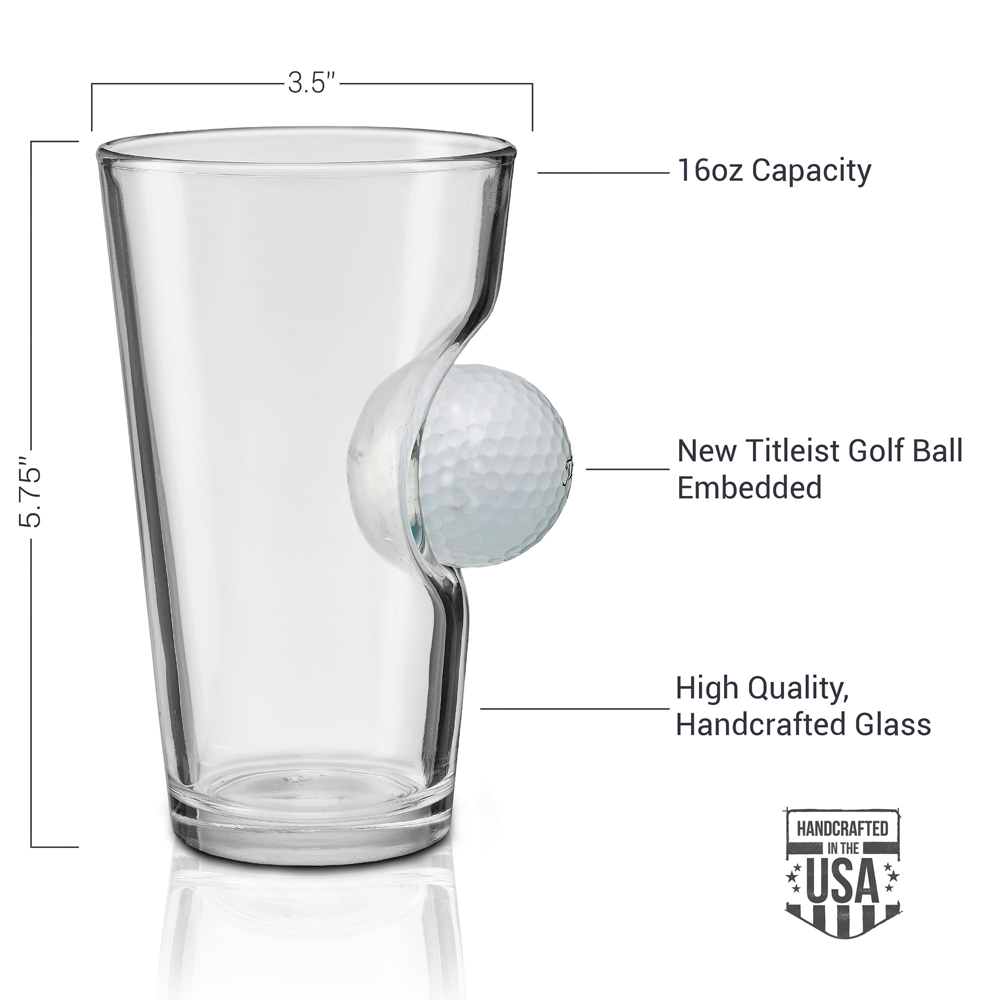 BenShot glass reveals Titleist ball inside for golf themed intrigue