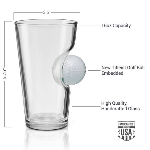 BenShot glass reveals Titleist ball inside for golf themed intrigue