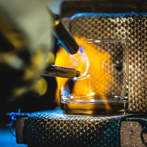 BenShot Merica handmade in Wisconsin showing artisanal glasswork.