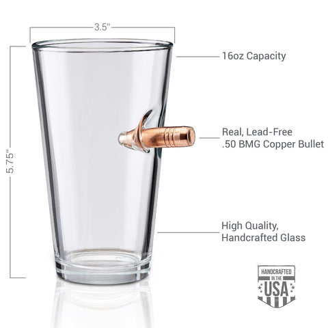 16oz capacity shown, ideal for beer pours