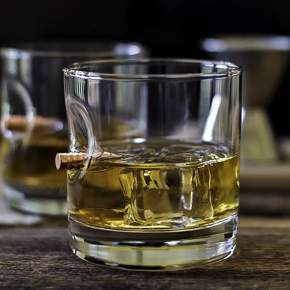 BenShot rocks glass made in the USA, crafted in Wisconsin.