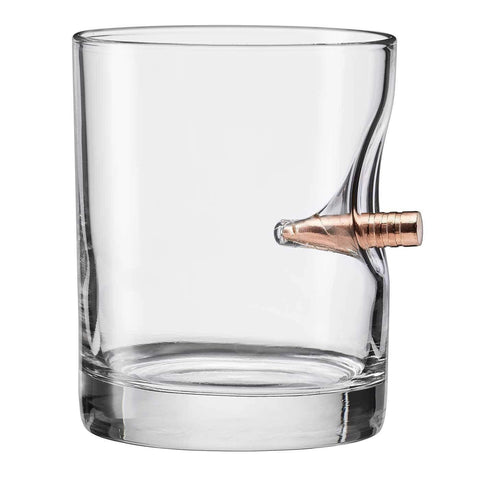 BenShot rocks glass with real 308 bullet embedded, a conversation-worthy centerpiece.