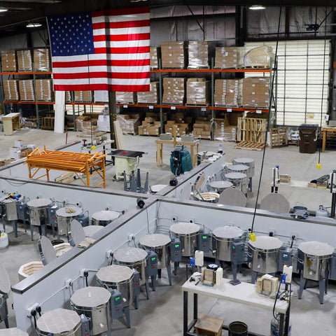 BenShot US Flag Pint Glass handmade in Wisconsin emphasizing craftsmanship and safety.
