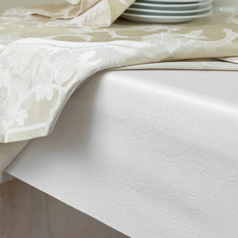 Benson Mills quilted design table protector adds subtle style