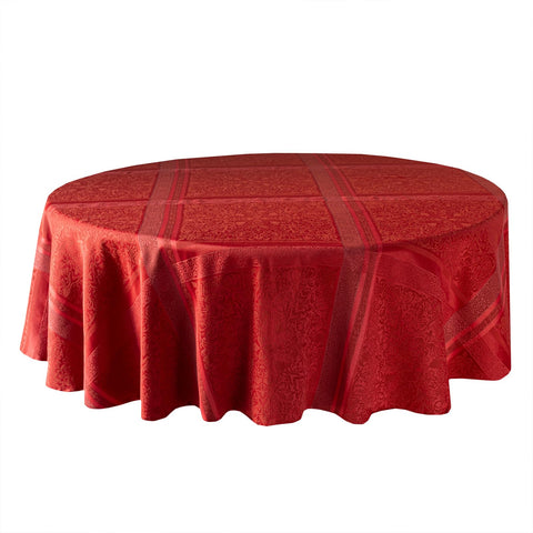 Benson Mills Ravenna festive red jacquard enhances party ambiance
