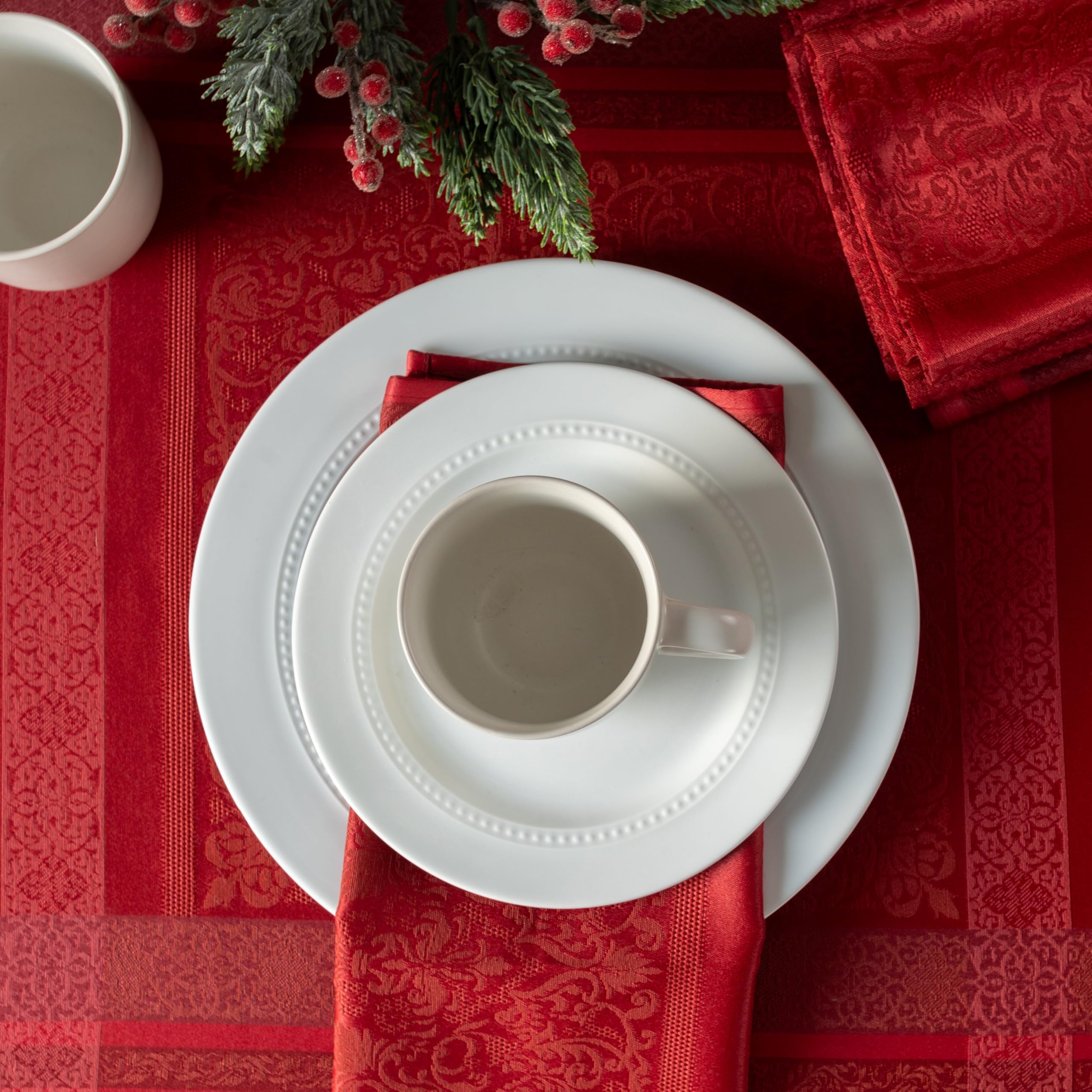Benson Mills Ravenna wedding or winter dinner table setting