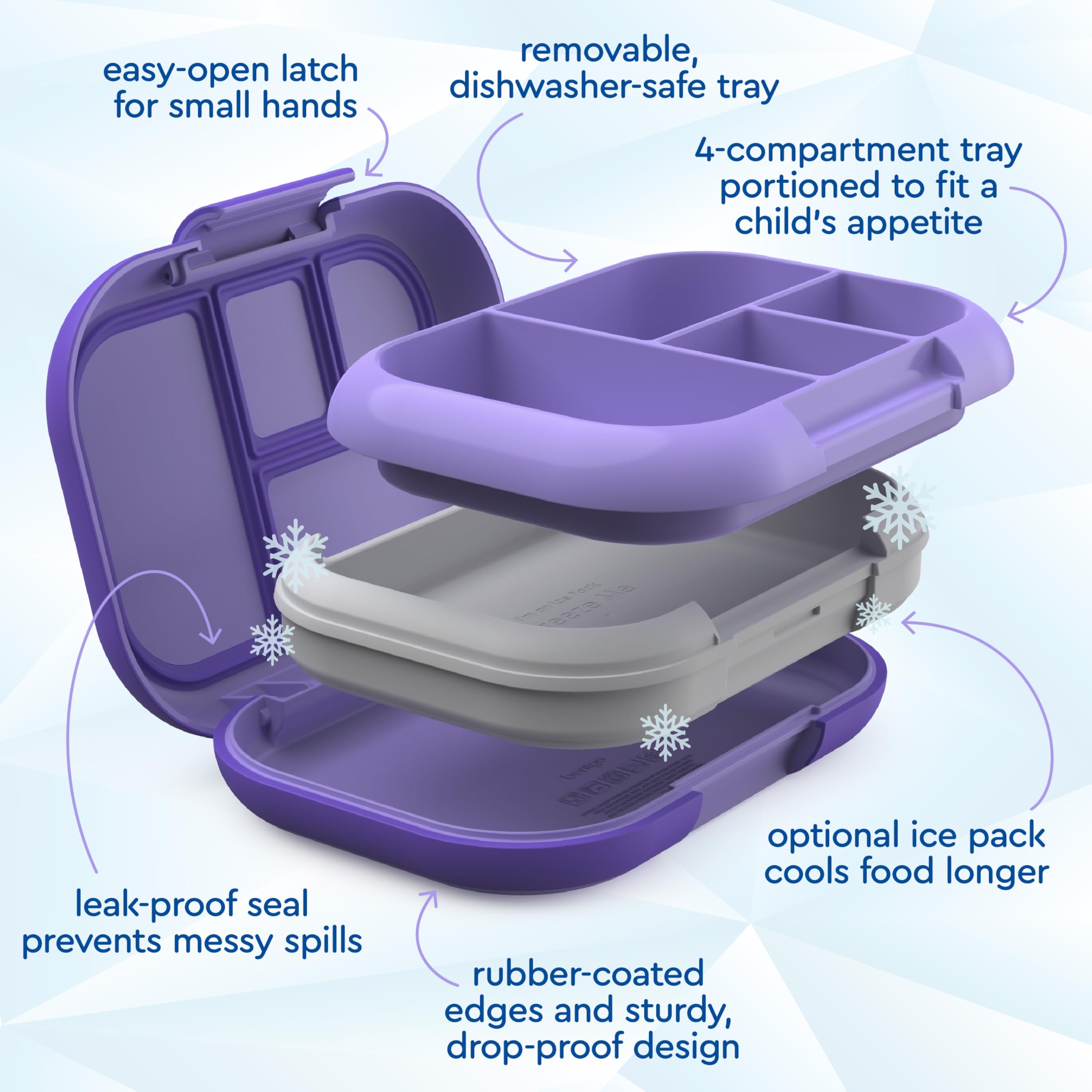 Bentgo Chill Kids PFAS-free BPA-free materials for safe meals