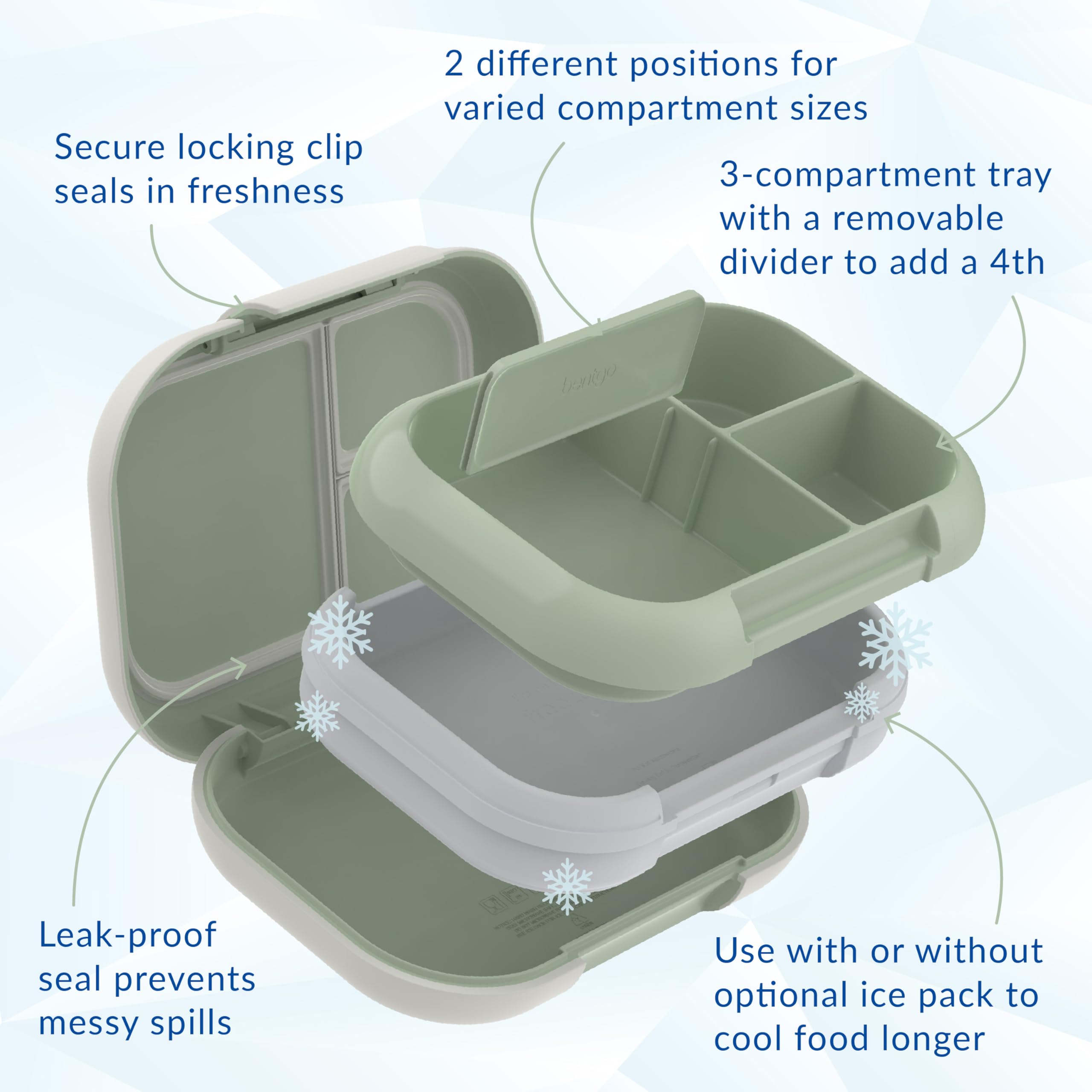 Bentgo Chill Max 3-compartment layout for meals and sides