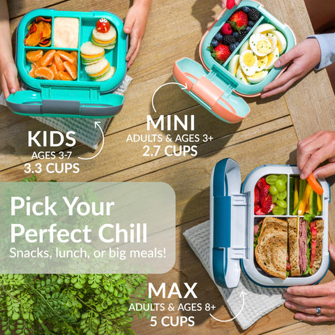 Bentgo Chill Max 4-compartment layout supports snacks and meals