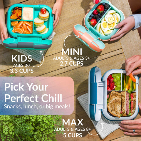 Bentgo Chill Max 5-cup capacity label for balanced portions