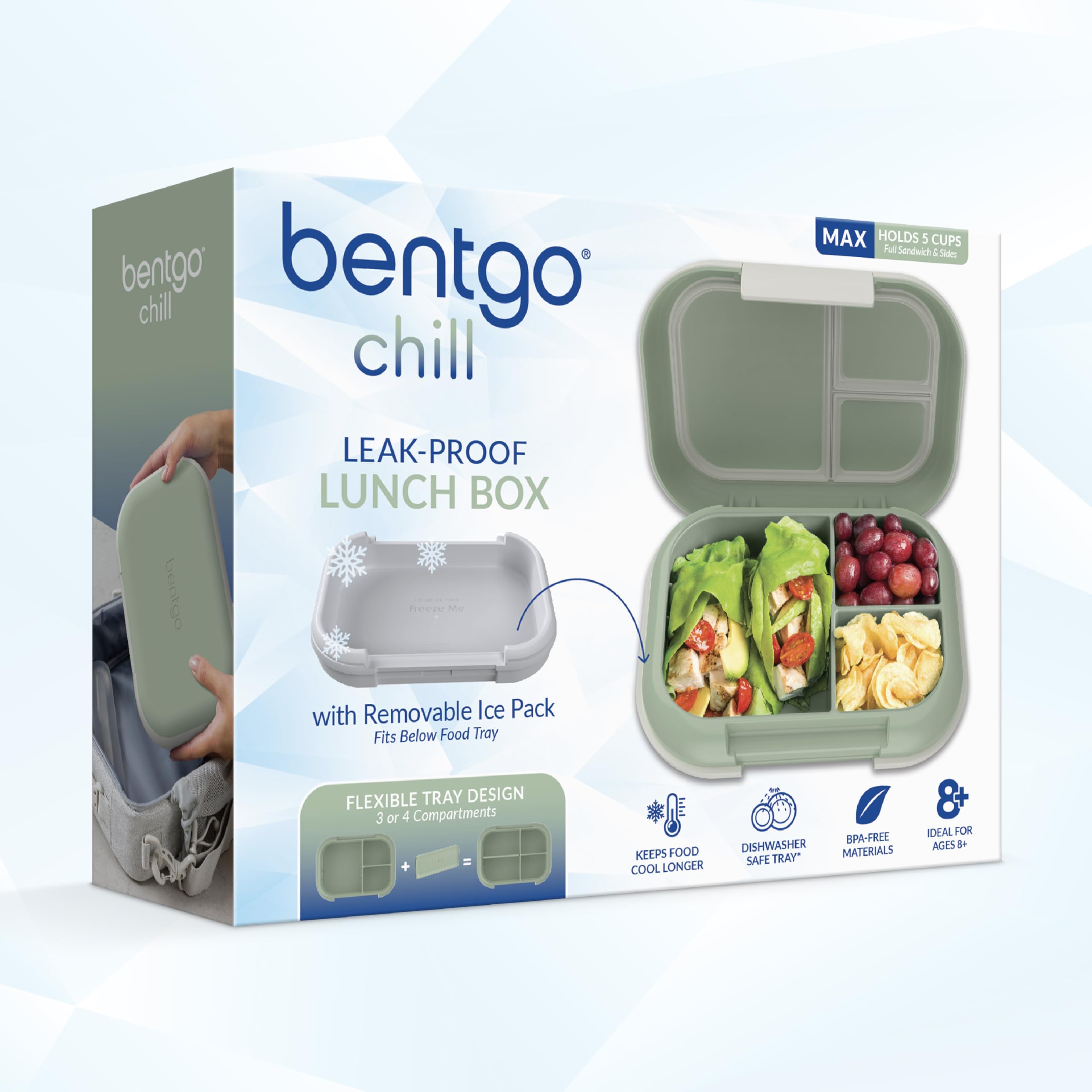 Bentgo Chill Max clay-green gray color variant shown