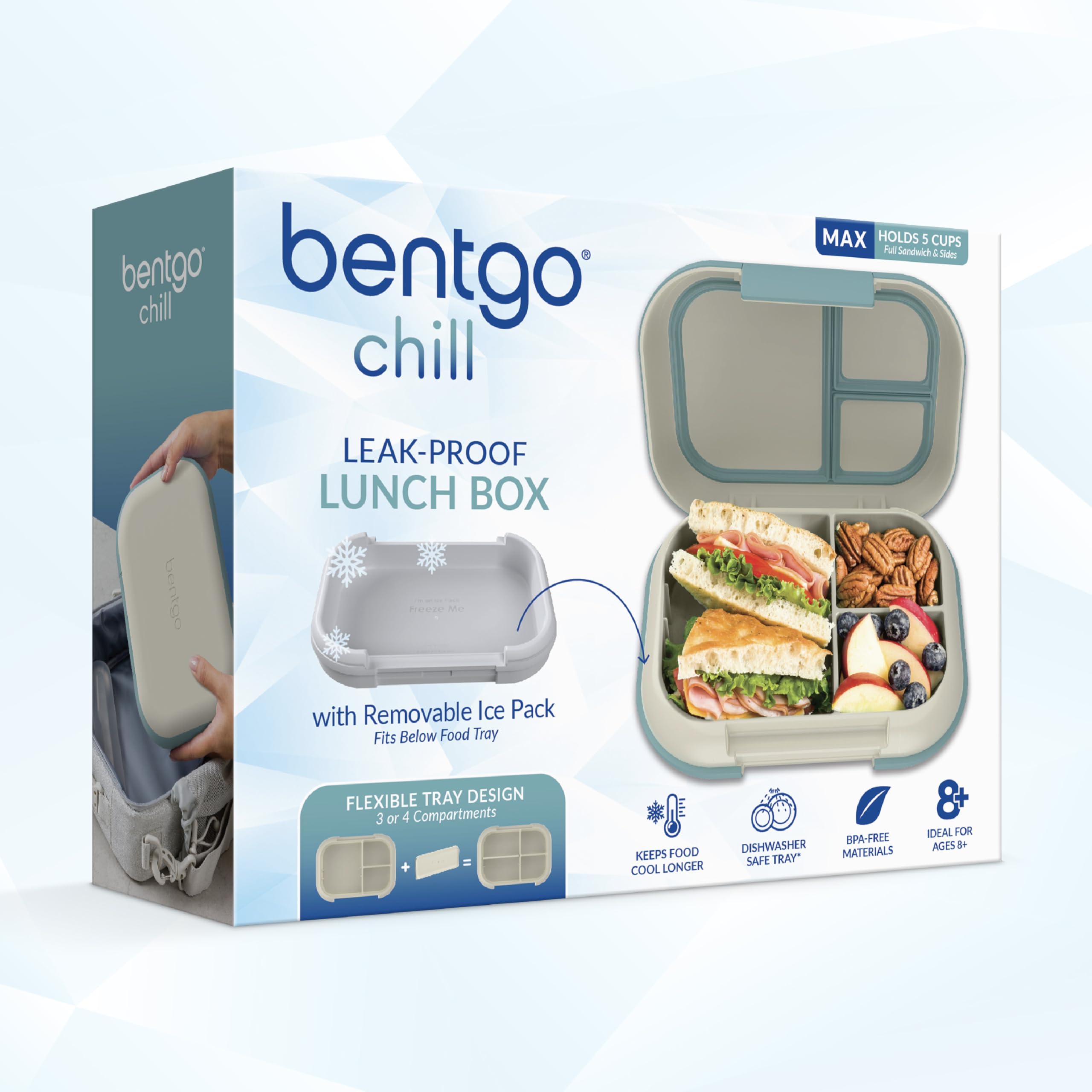 Bentgo Chill Max suitable for school, work, or travel meals.