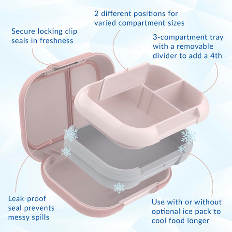 Secure locking clip prevents leaks during transport.