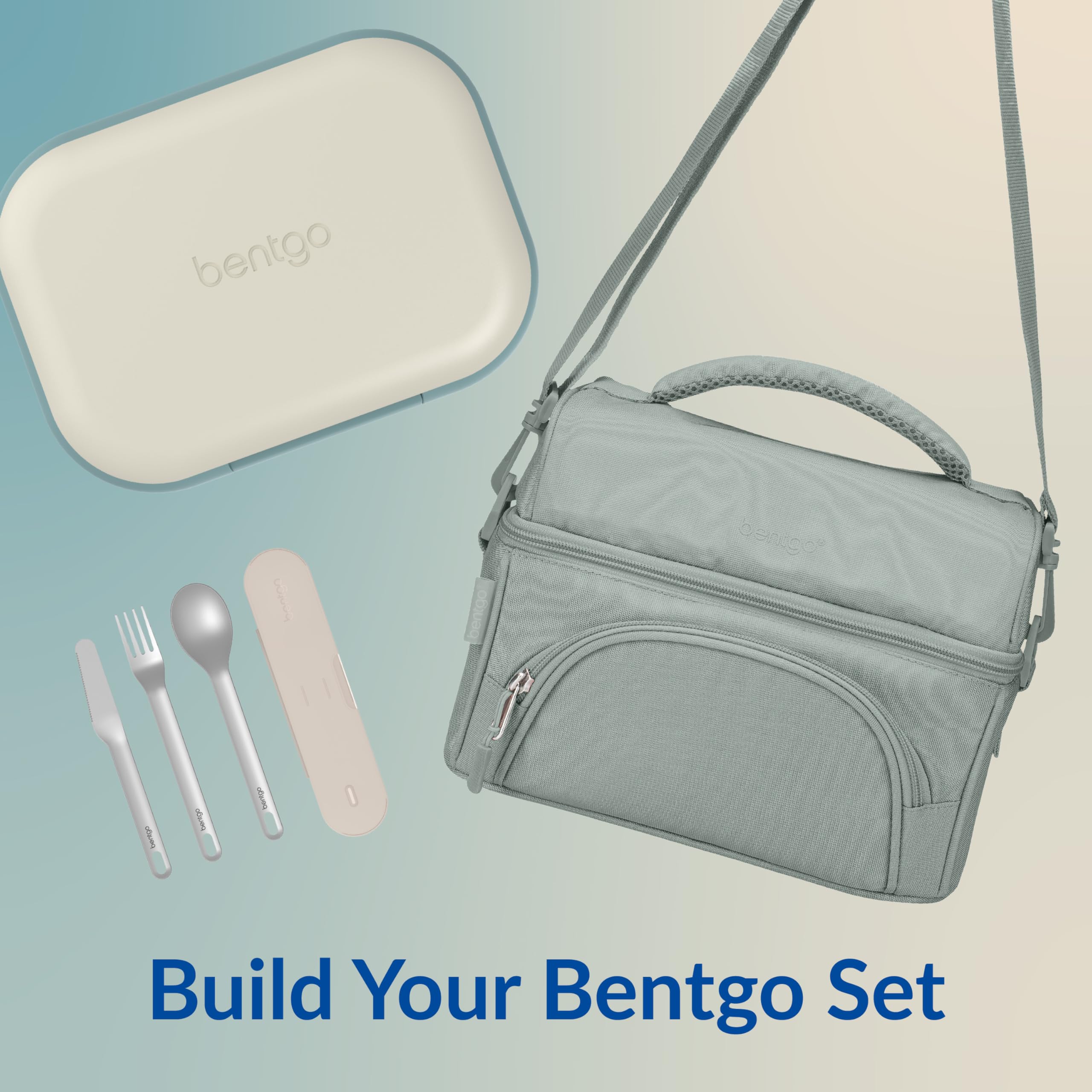 Bentgo Chill Max bone and glacier blue two-tone finish adds style.