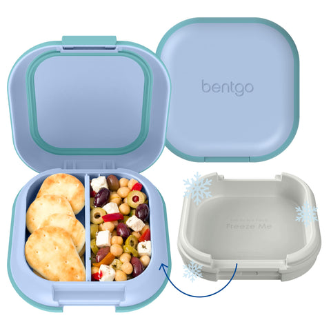 Bentgo Chill Mini built-in ice pack keeps snacks cold on the go.