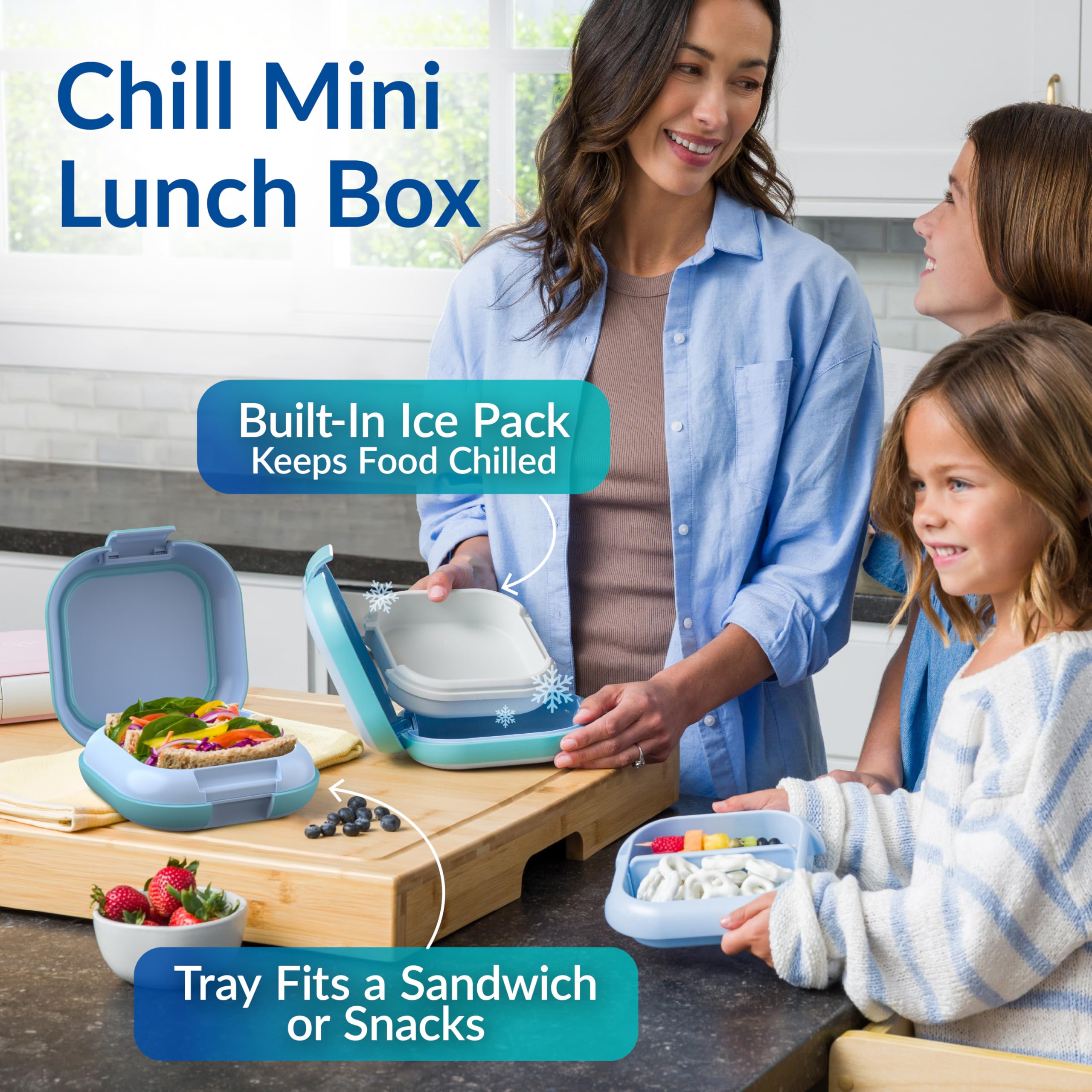 Bentgo Chill Mini leak-proof latch ensures secure, mess-free transport.