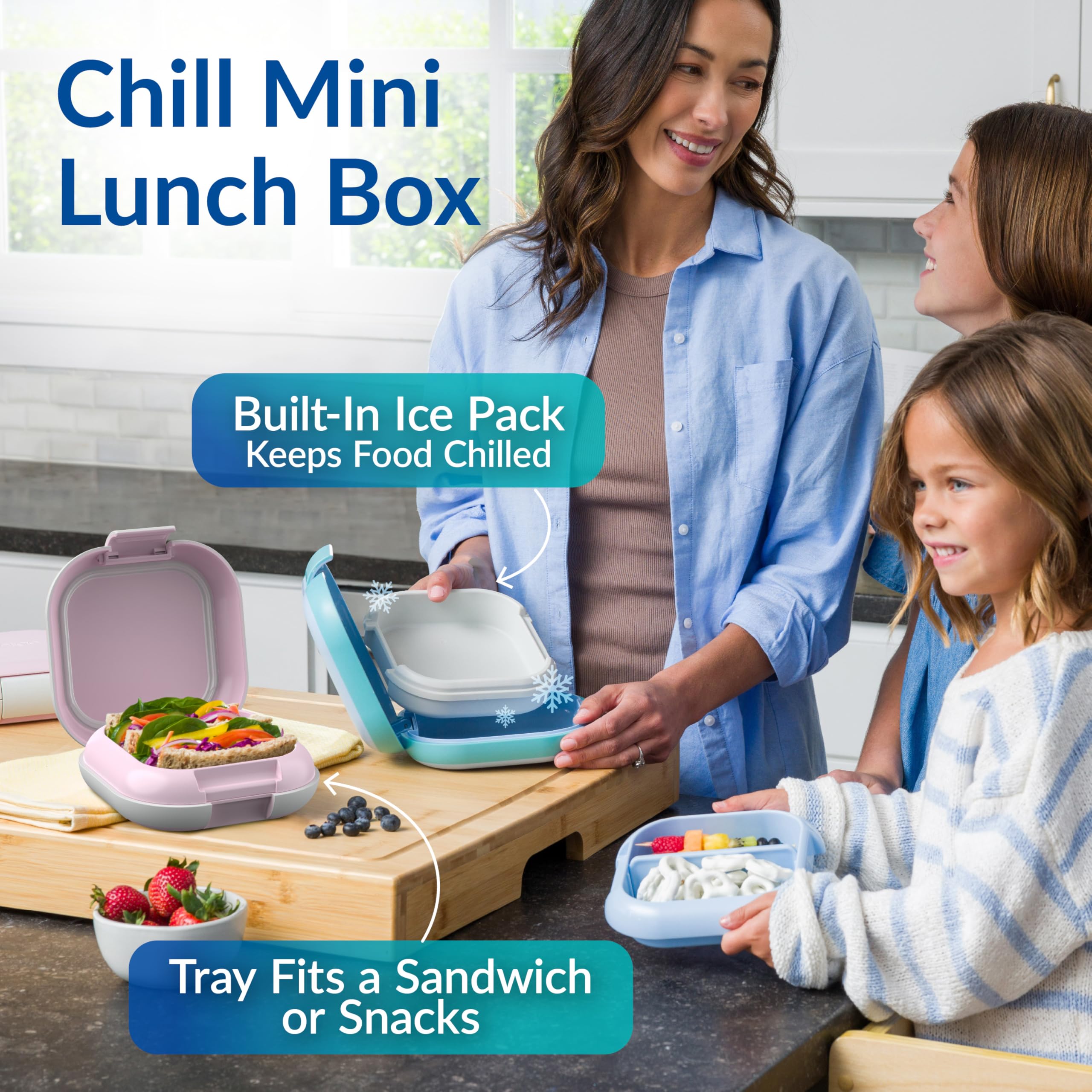 Tray with divider on Bentgo Chill Mini for flexible packing