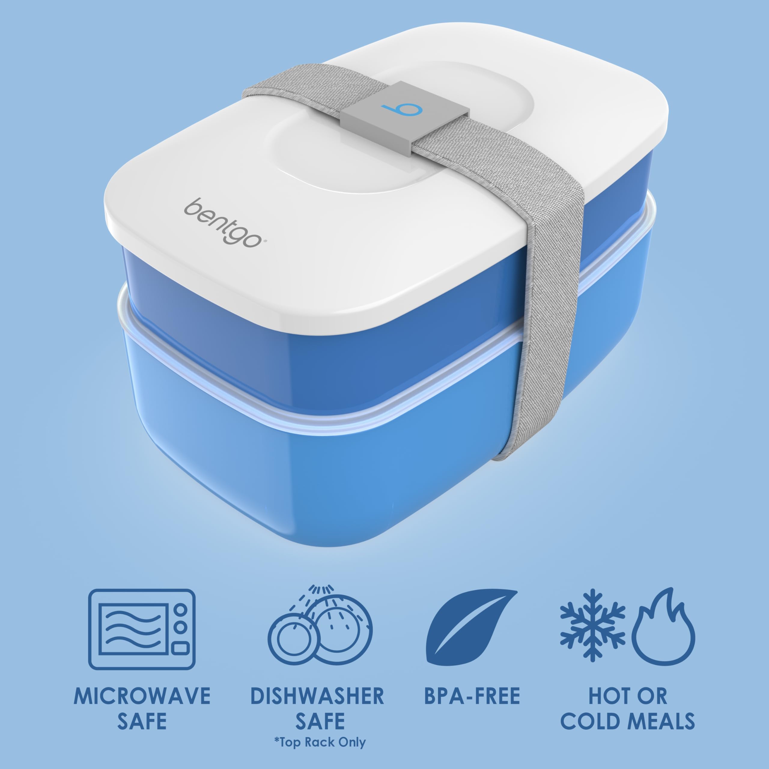 Bentgo Classic built-in utensil set keeps you ready to eat anywhere.