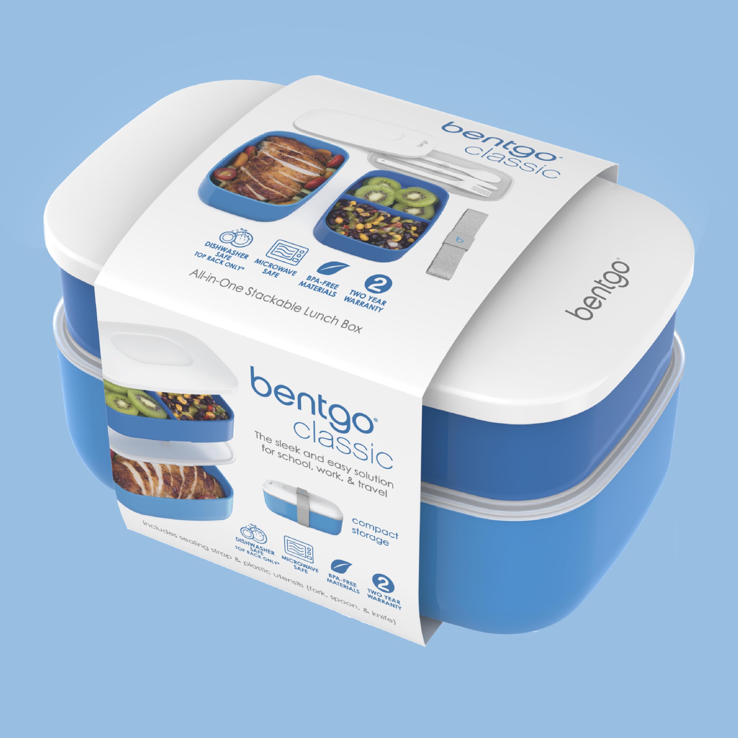 Bentgo Classic dishwasher-safe main containers simplify after-meal cleaning.